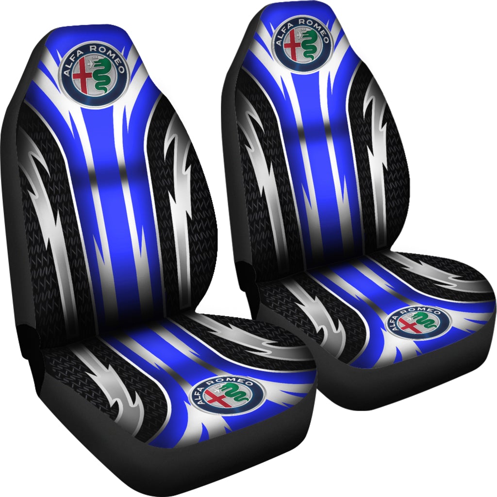 2 Front Alfa Romeo Seat Covers Blue