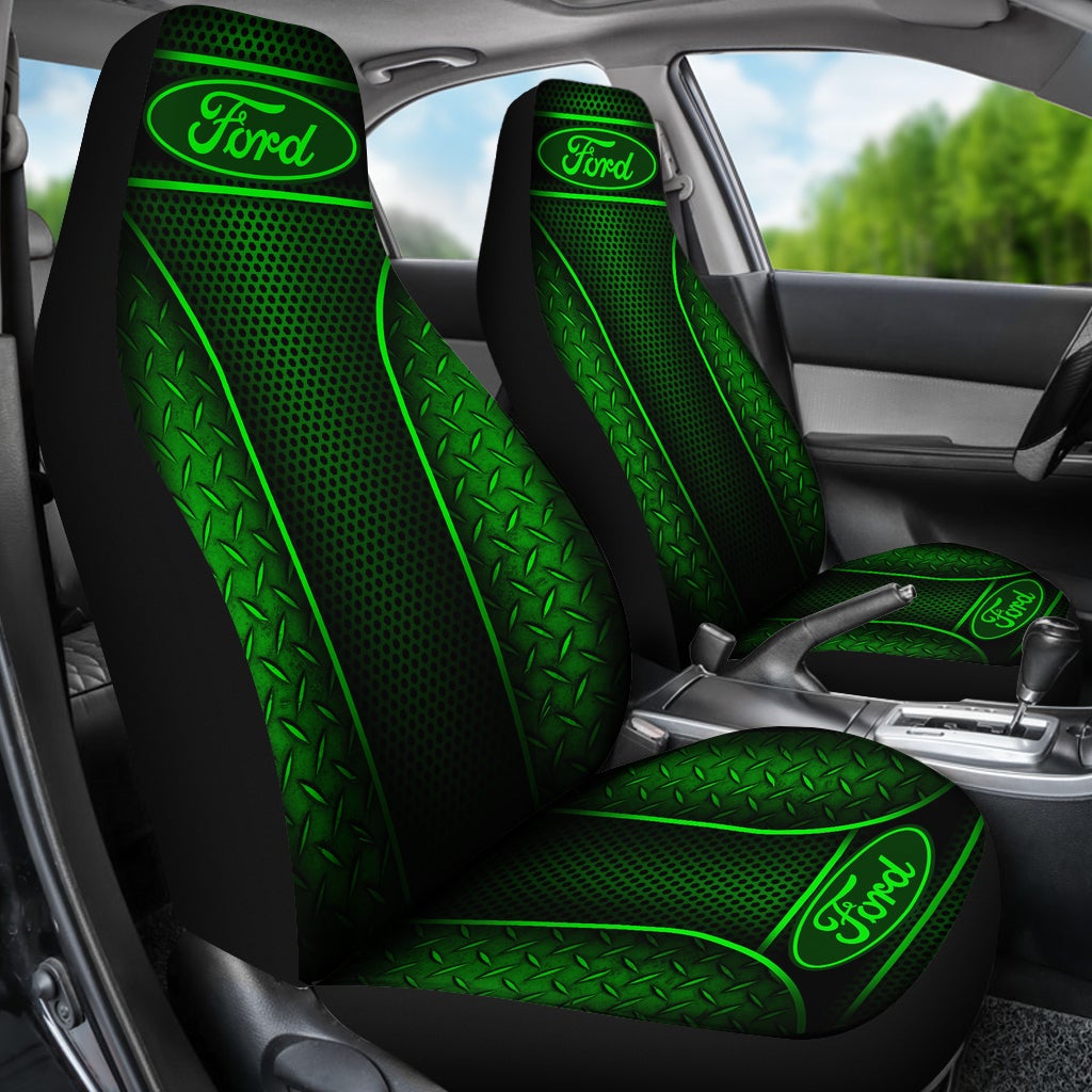 2 Front Ford Seat Covers Green