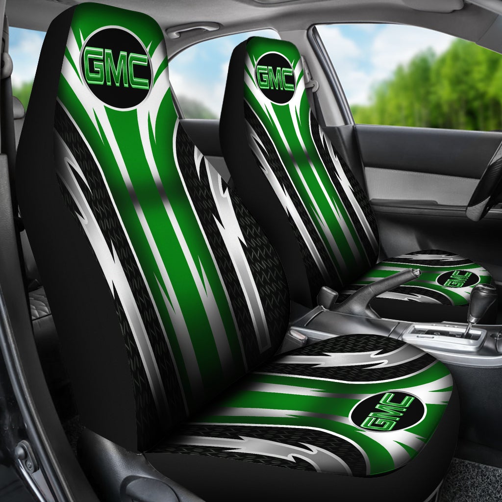 2 Front GMC Seat Covers Green