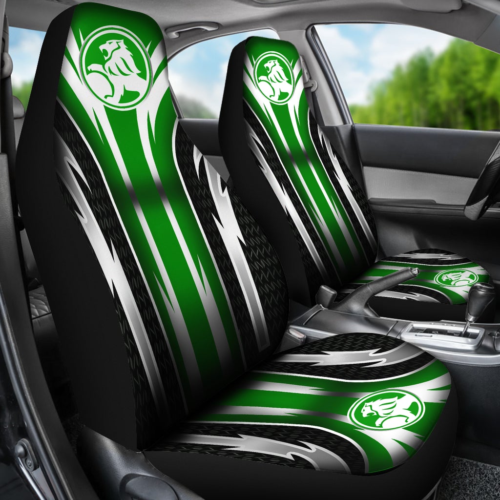 2 Front Holden Seat Covers Green