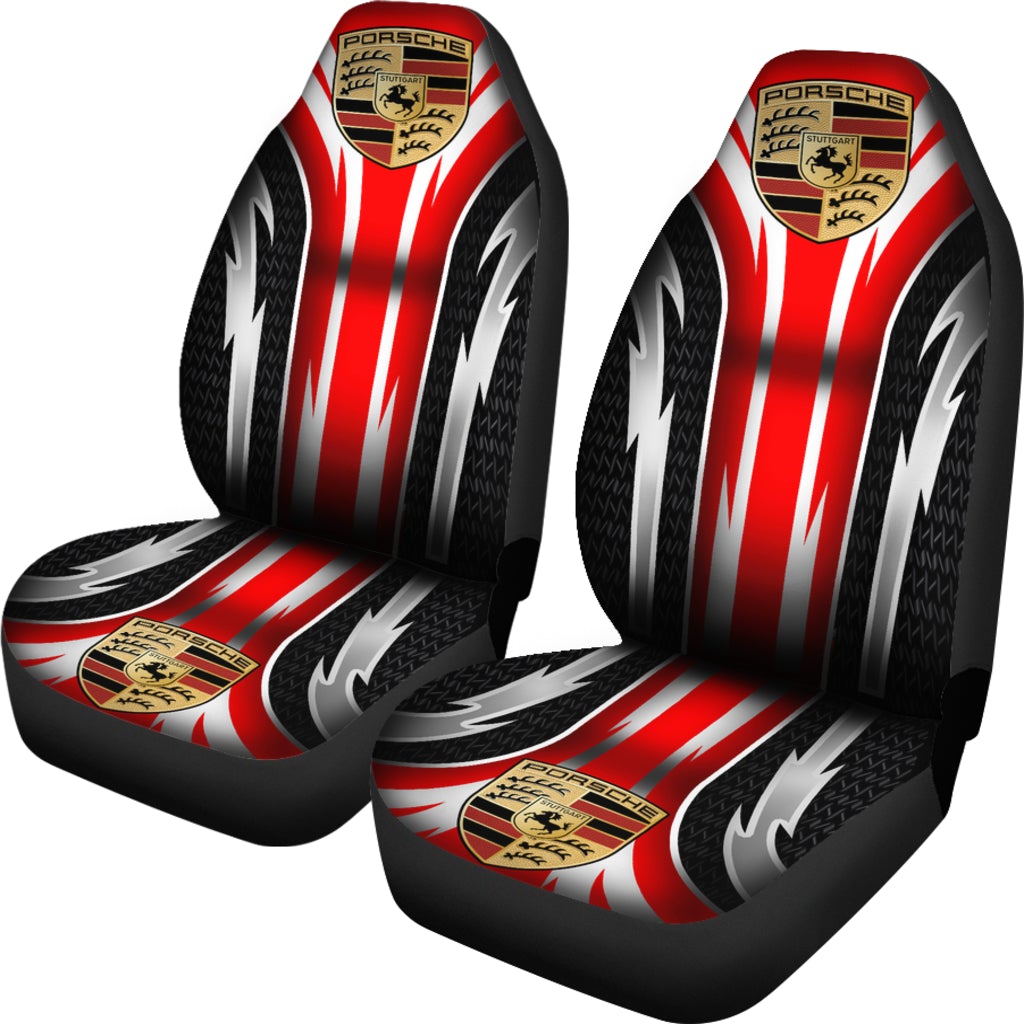 2 Front Porsche Seat Covers Red