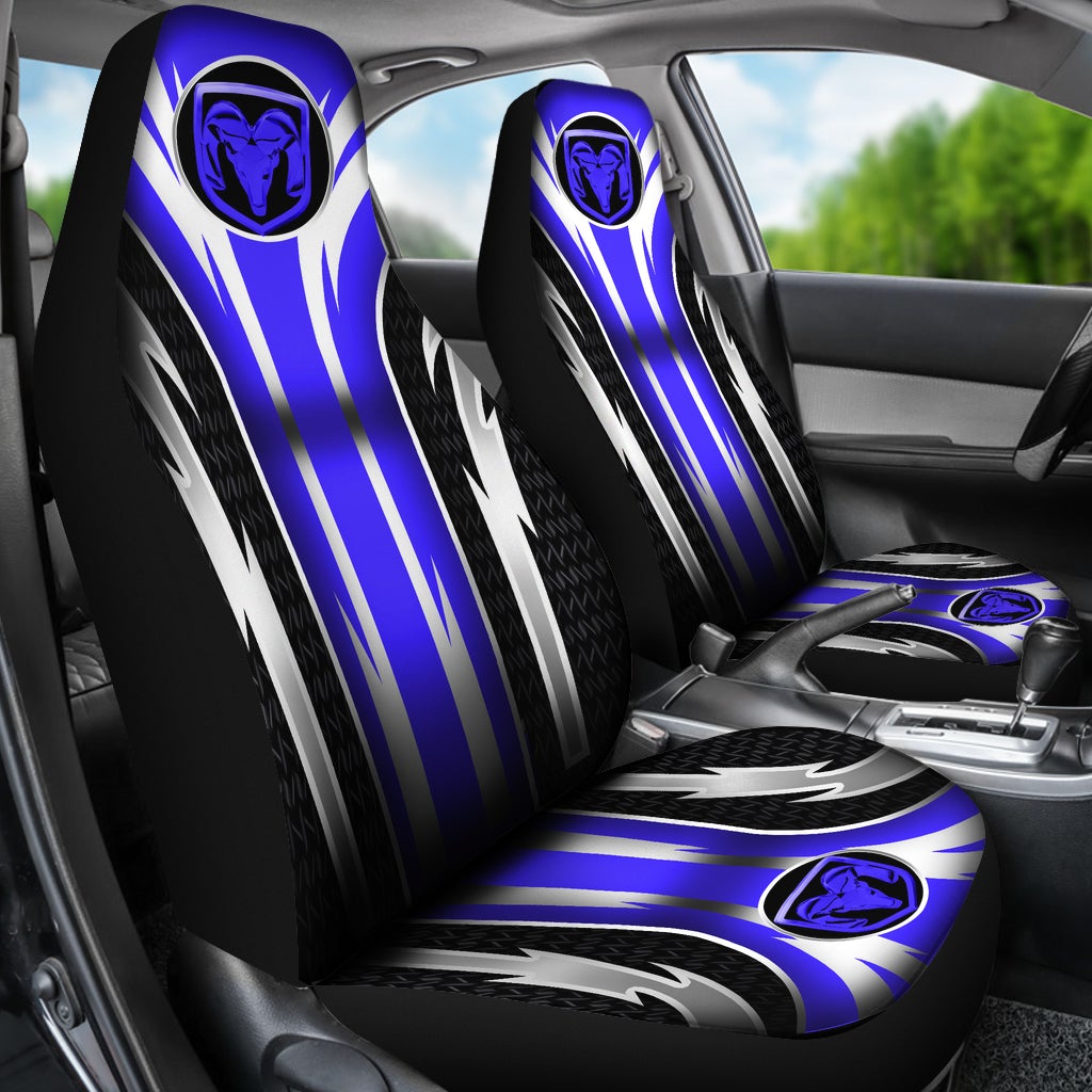 2 Front RAM Seat Covers Blue