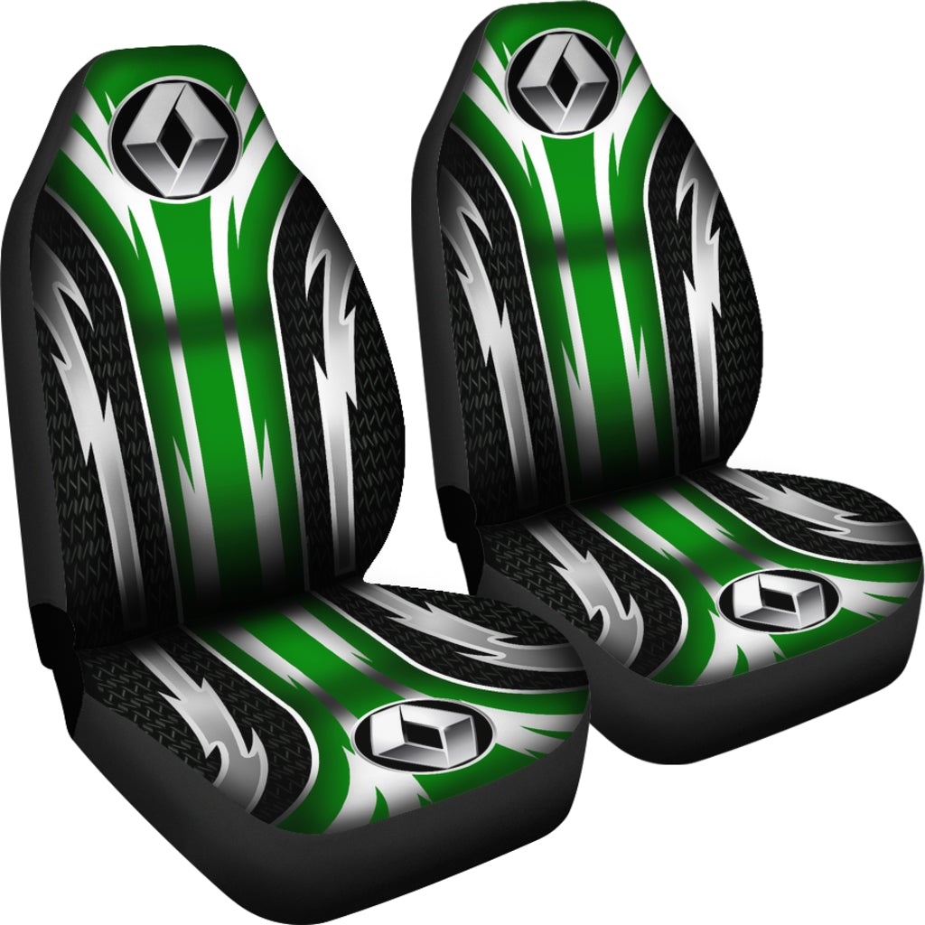 2 Front Renault Seat Covers Green
