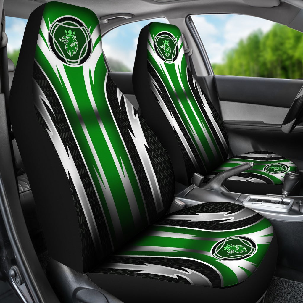 2 Front Scania Seat Covers Green