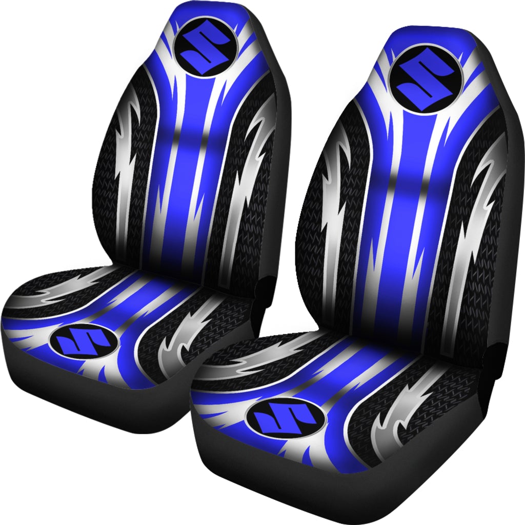 2 Front Suzuki Seat Covers Blue