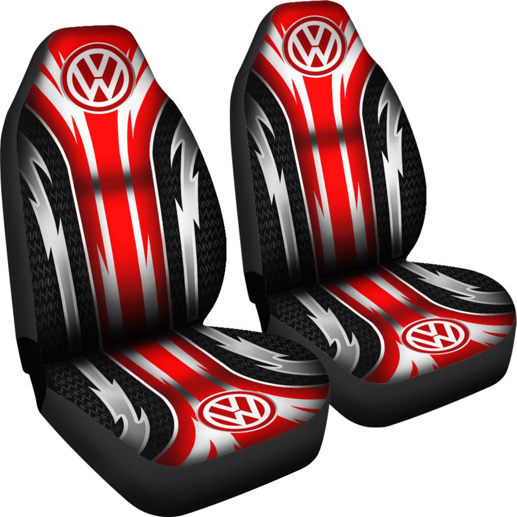 2 Front Volkswagen Seat Covers Red