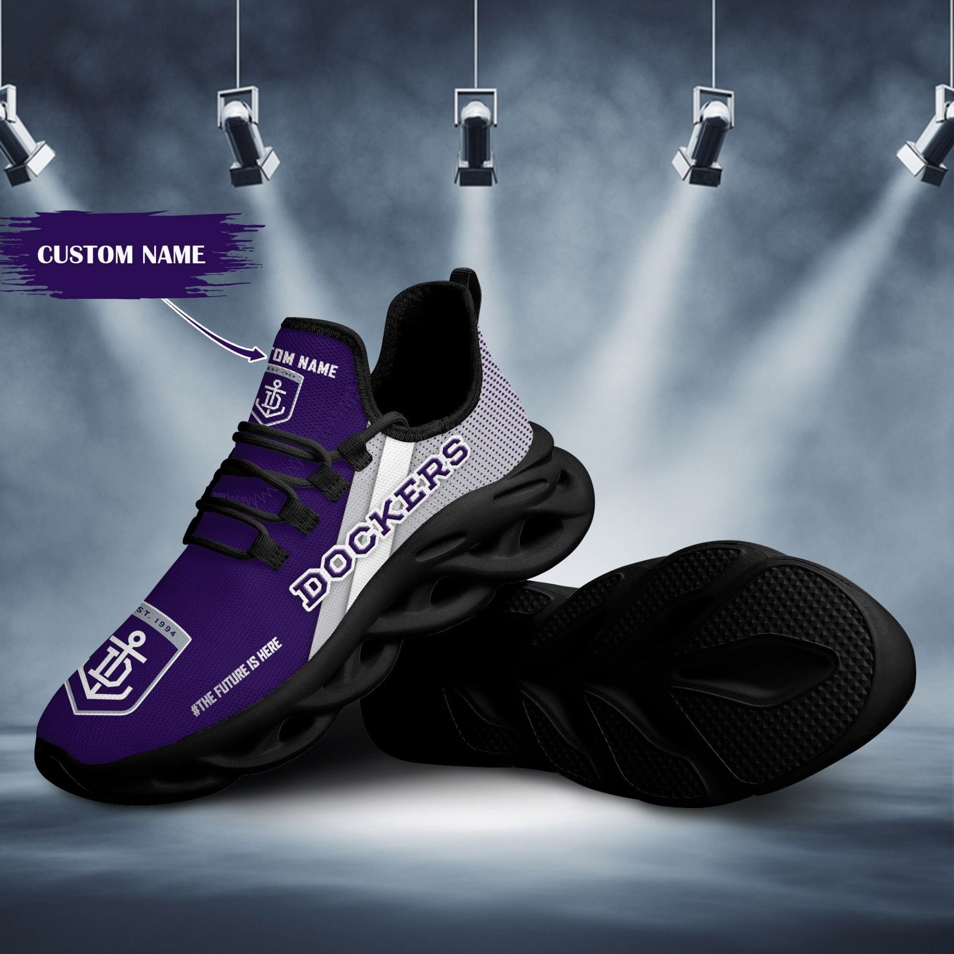 AFL Fremantle Dockers Custom Name Max Soul Shoes