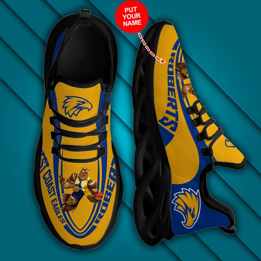 AFL West Coast Eagles Custom Name Max Soul Shoes