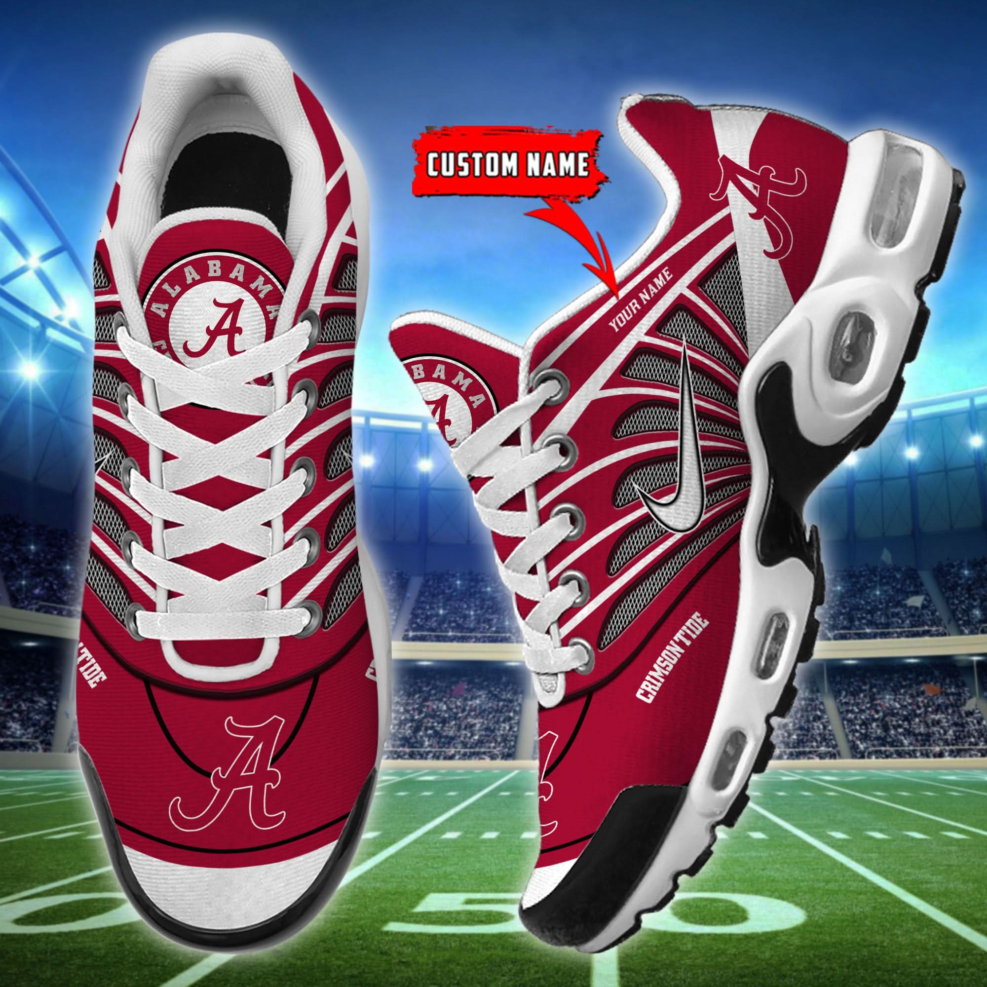 Alabama Crimson Tide Air Max Plus Shoes