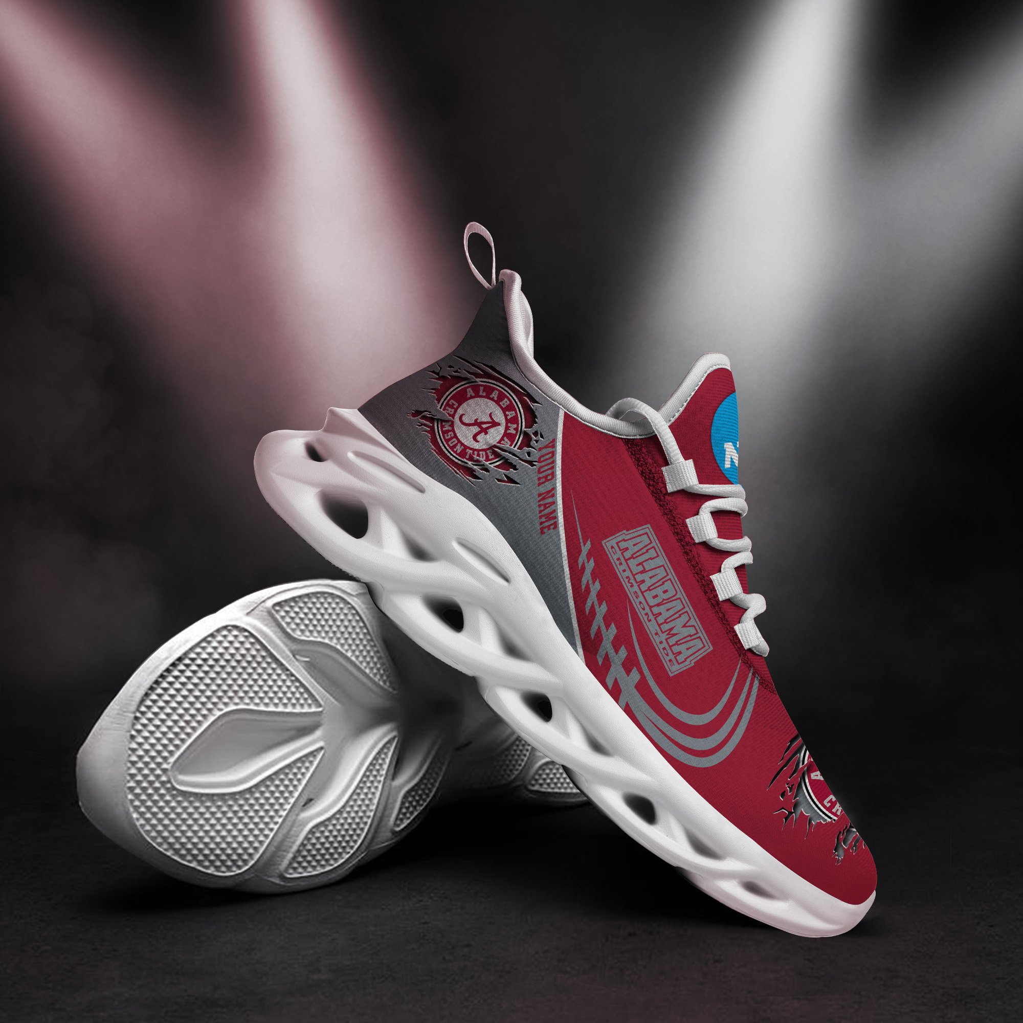 Alabama Crimson Tide Black Max Soul Shoes 2026 Versions Custom Name 016