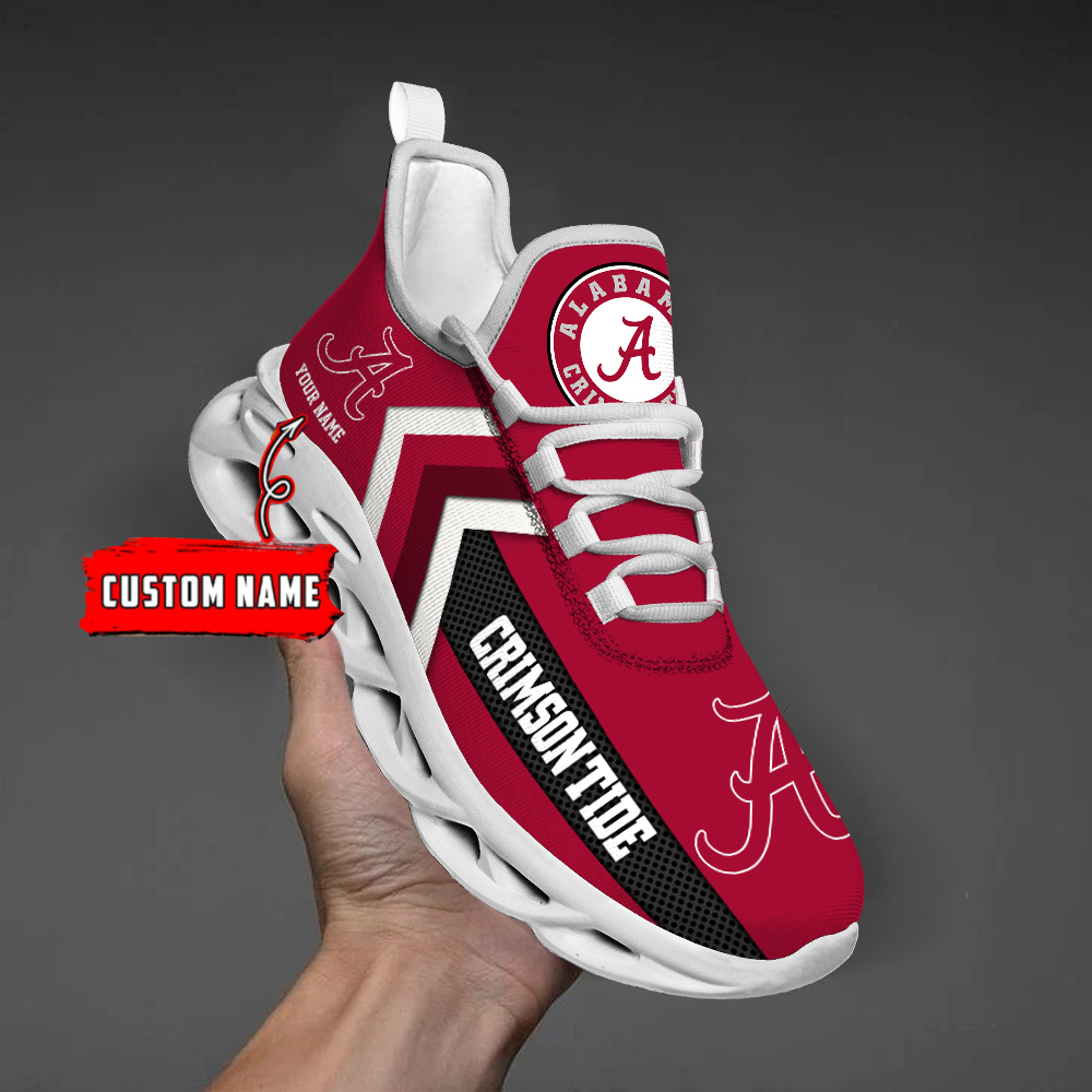 Alabama Crimson Tide Personalized Custom Name Max Soul Shoes DS003