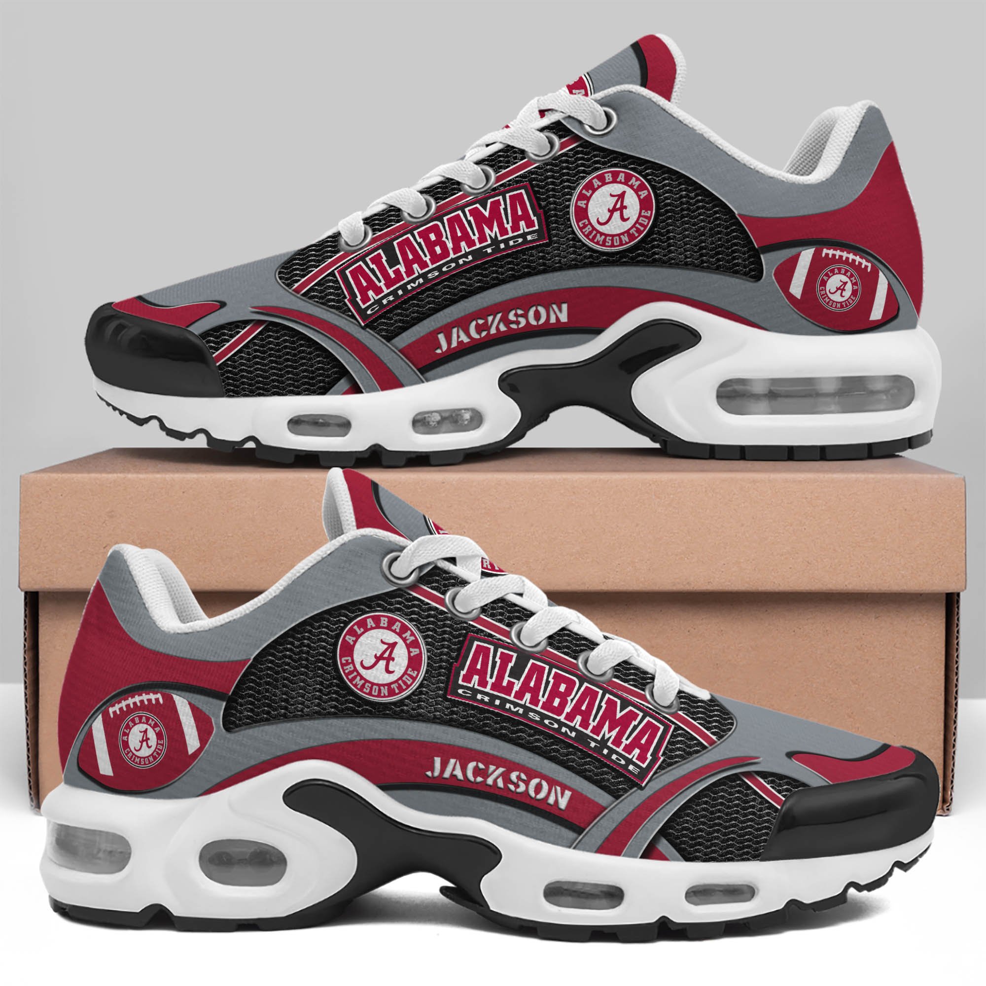 Alabama Crimson Tide Team TN Shoes 2026 Version Custom Name 889