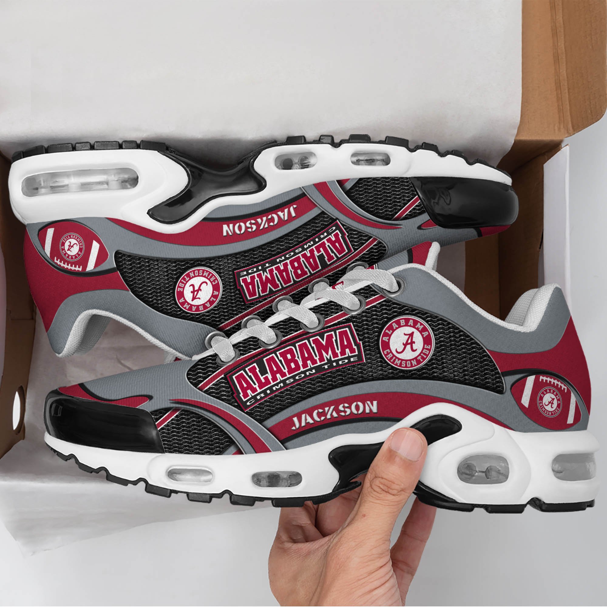 Alabama Crimson Tide Team TN Shoes 2026 Version Custom Name 889