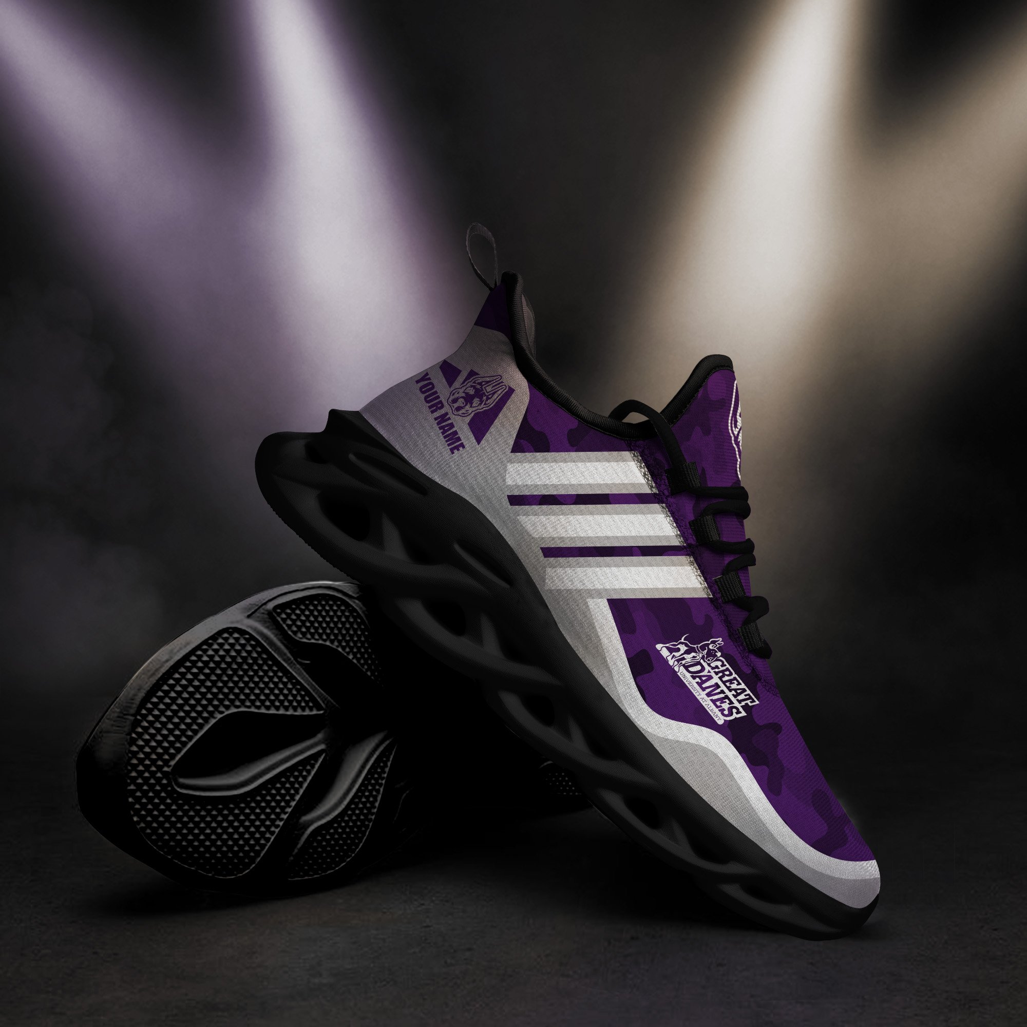 Albany Great Danes Black Max Soul Shoes 2026 Versions Custom Name 466