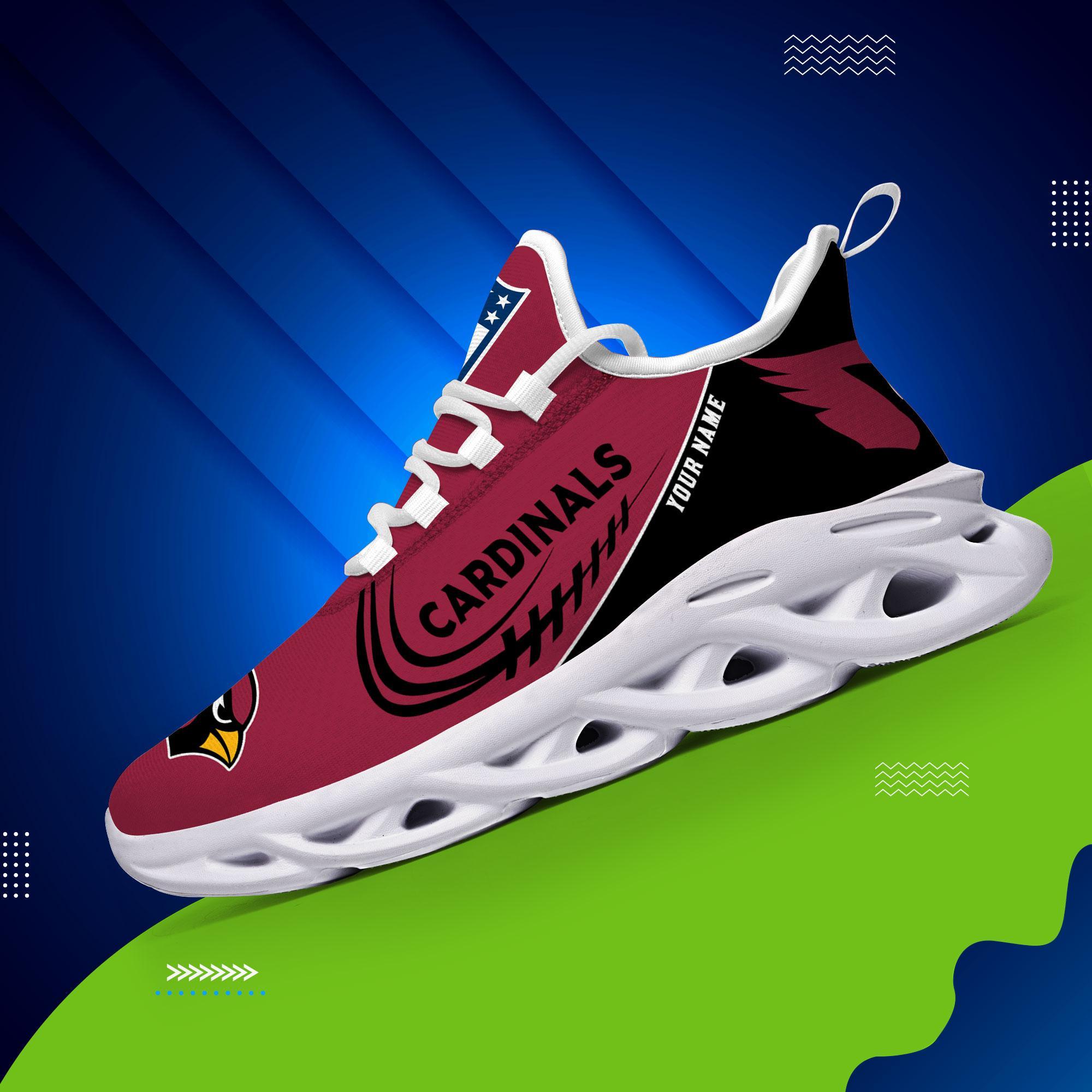 Arizona Cardinals Black Max Soul Shoes 2026 Versions Custom Name 630