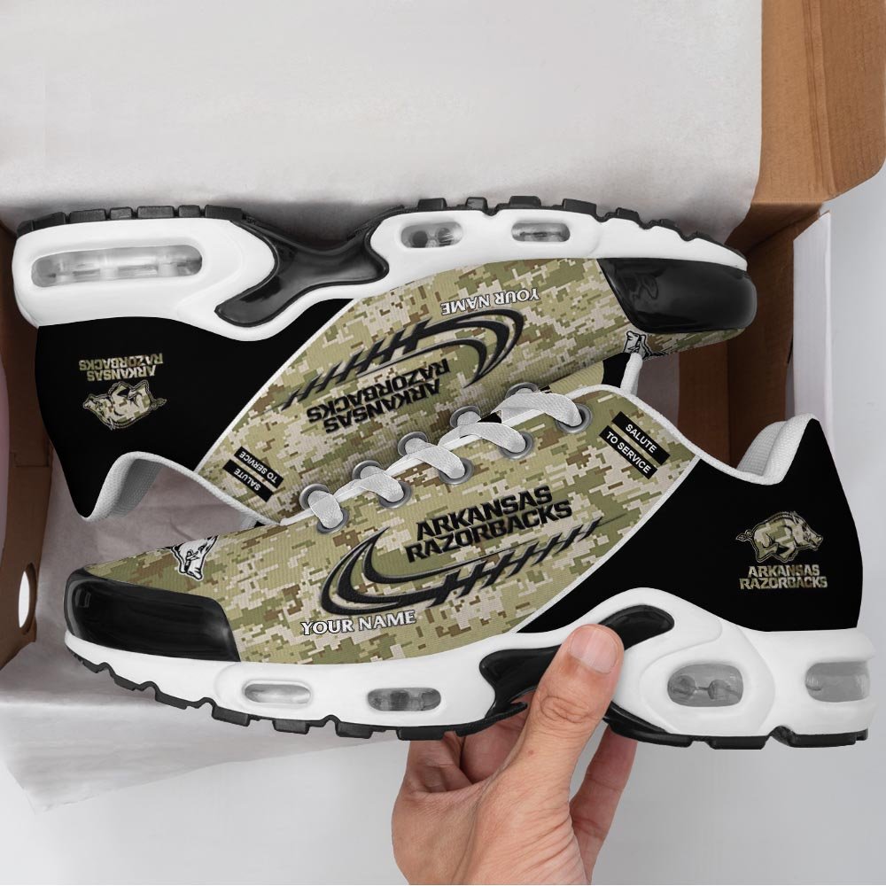 Arkansas Razorbacks TN Shoes 2026 Version Custom Name, Camouflage Shoes, Gifts For Football Lovers