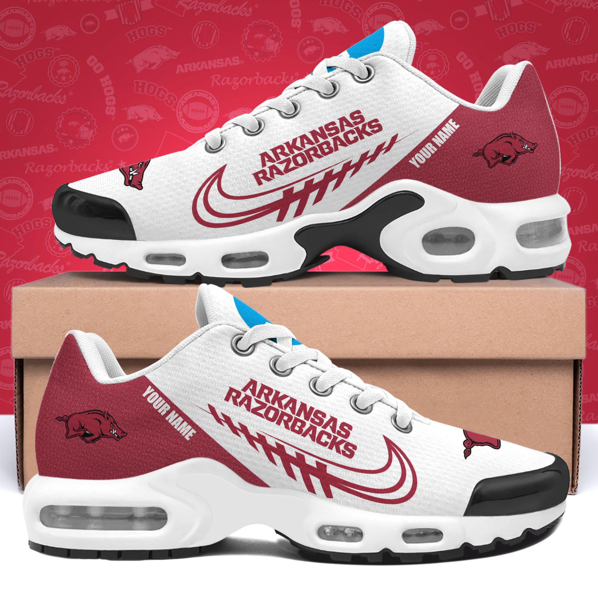 Arkansas Razorbacks TN Shoes Custom Your Name 514