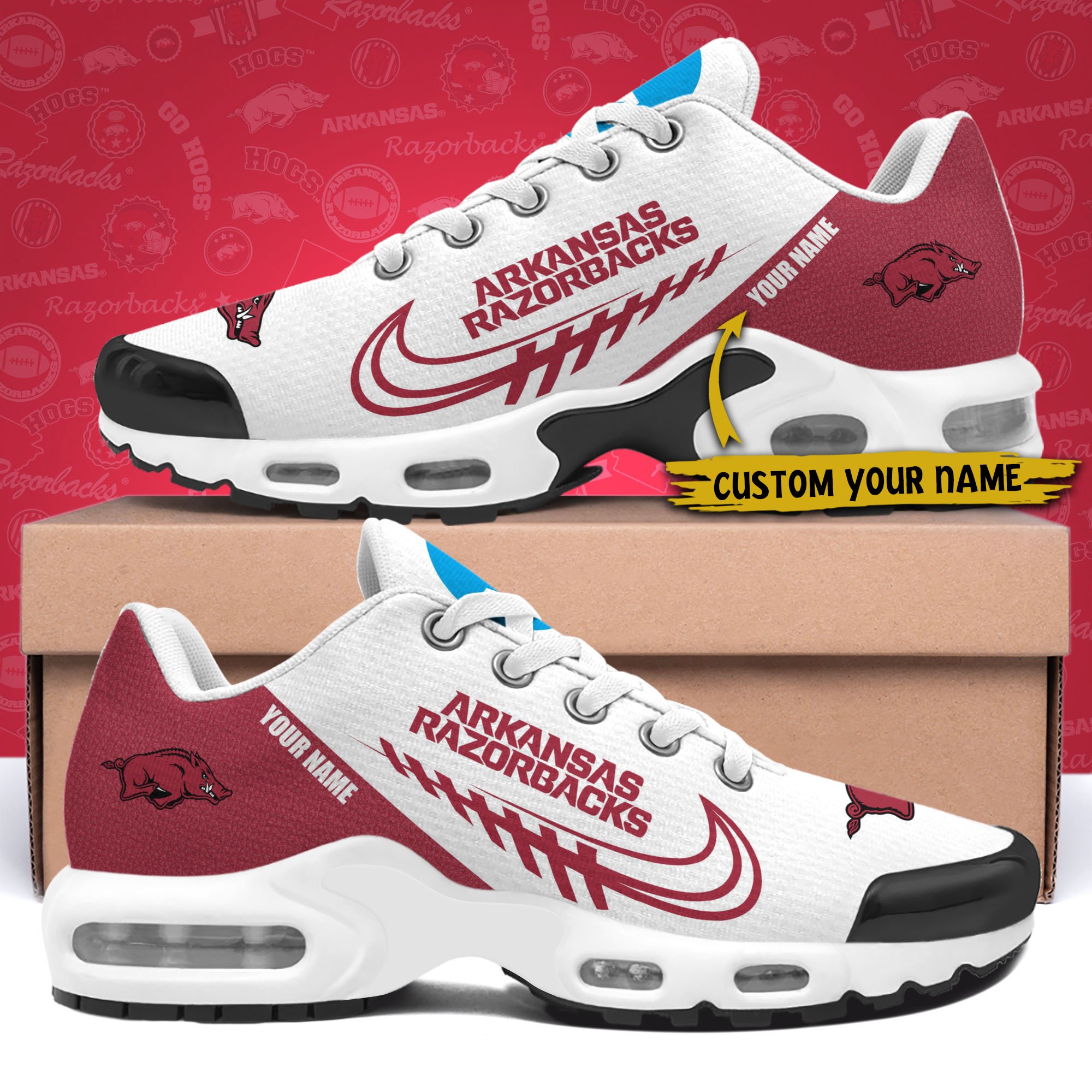 Arkansas Razorbacks TN Shoes Custom Your Name 514