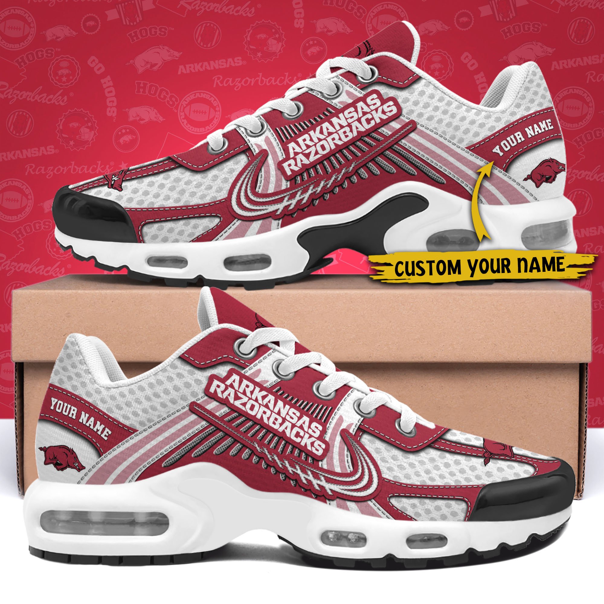 Arkansas Razorbacks TN Shoes Custom Your Name, Sport Shoes