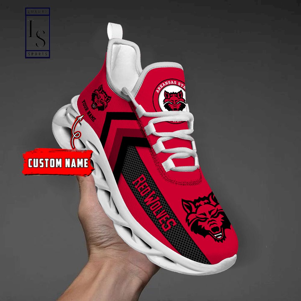 Arkansas State Red Wolves Personalized Max Soul Shoes