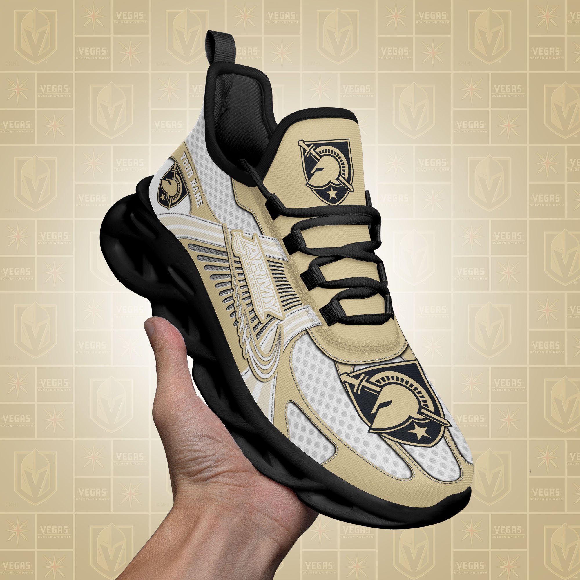 Army Black Knights Clunky Sneakers Custom Your Name, Sport Sneakers, Sport Gifts For Fan, Gifts For Him