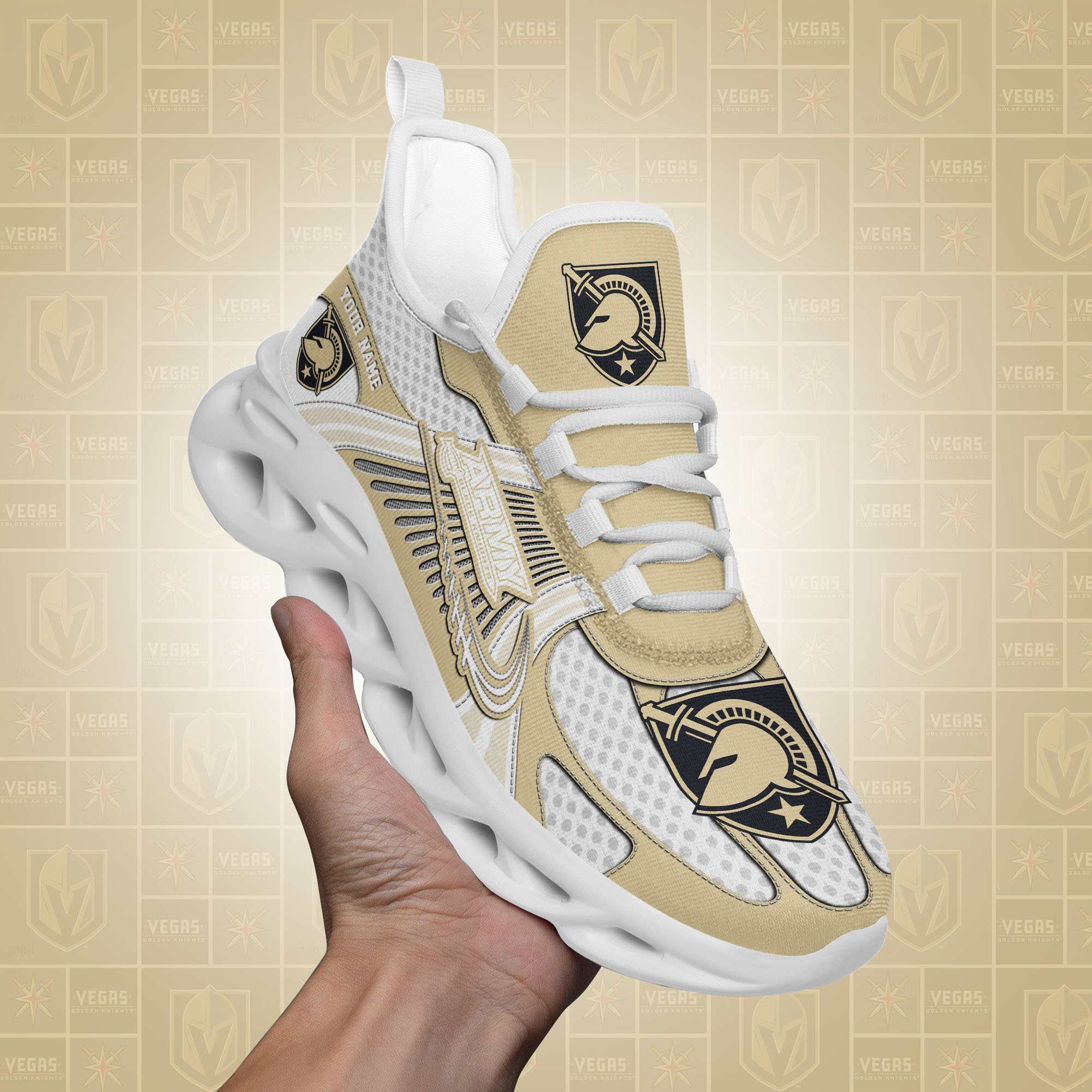 Army Black Knights Clunky Sneakers Custom Your Name, Sport Sneakers, Sport Gifts For Fan, Gifts For Him