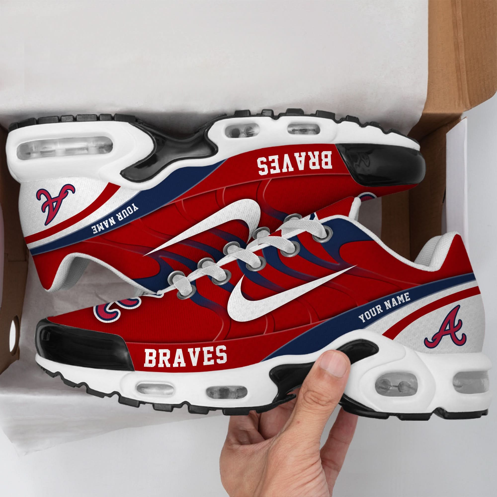 Atlanta Braves Personalized Air Max Shoes TD 300525