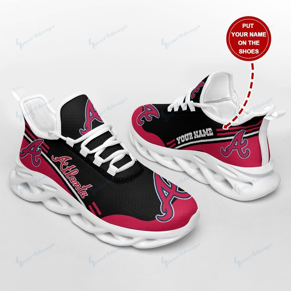 Atlanta Braves Personalized YZ Running Sneakers