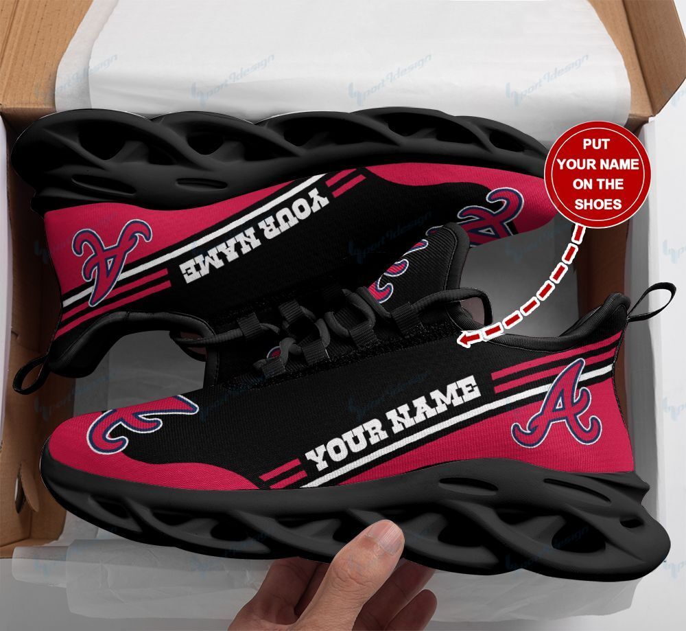 Atlanta Braves Personalized YZ Running Sneakers