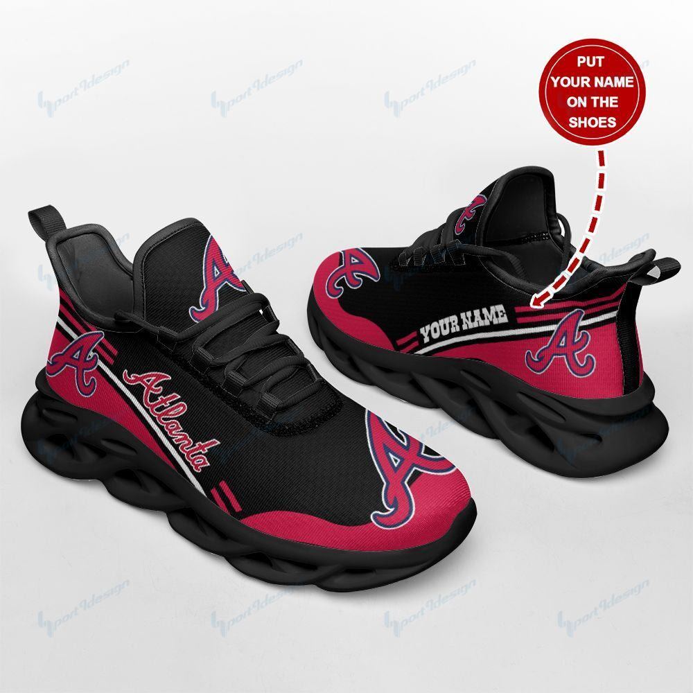Atlanta Braves Personalized YZ Running Sneakers