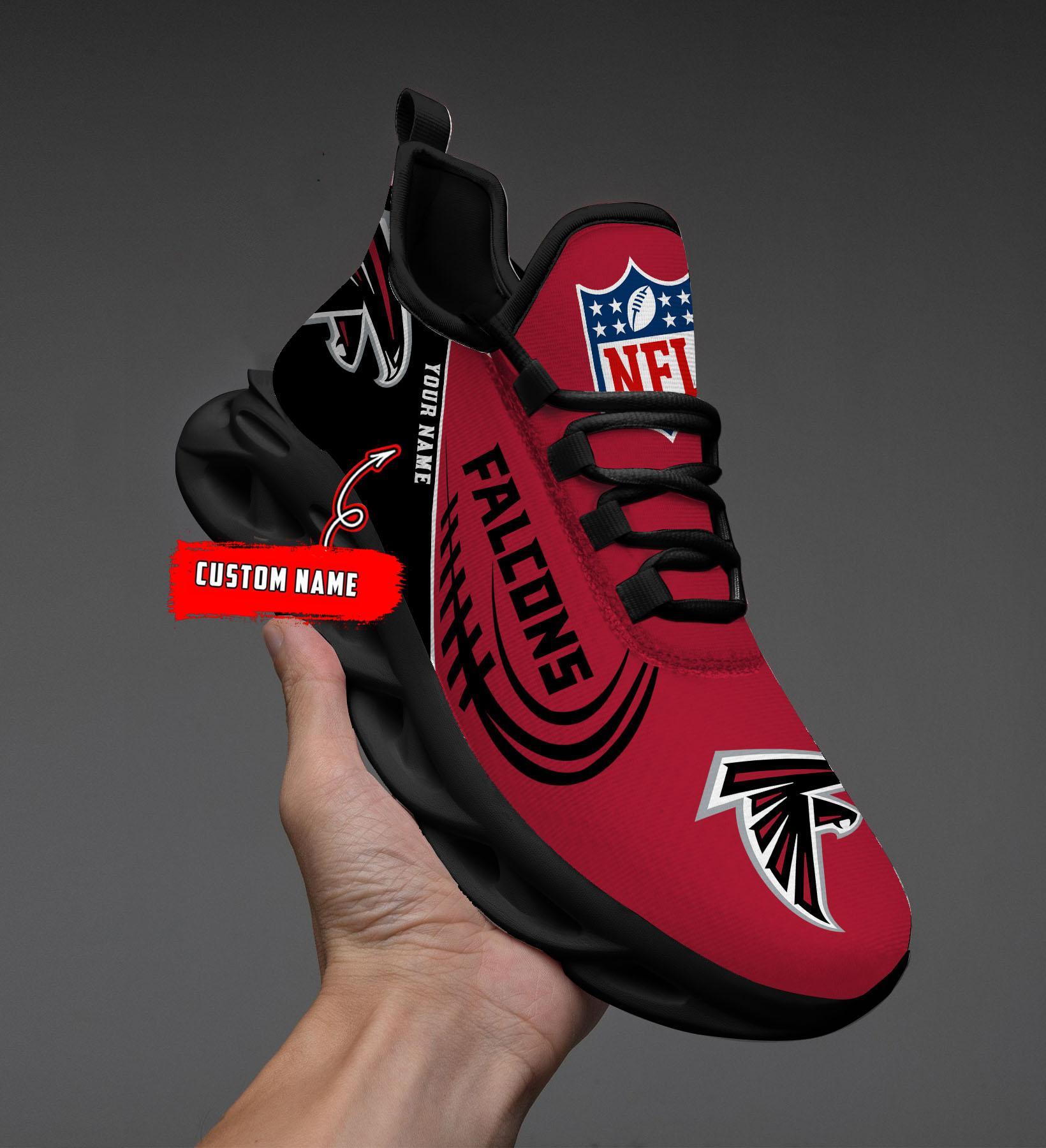 Atlanta Falcons Black Max Soul Shoes 2026 Versions Custom Name 630