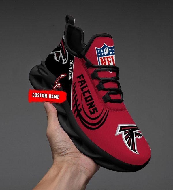 Atlanta Falcons Black Max Soul Shoes 2026 Versions Custom Name 630