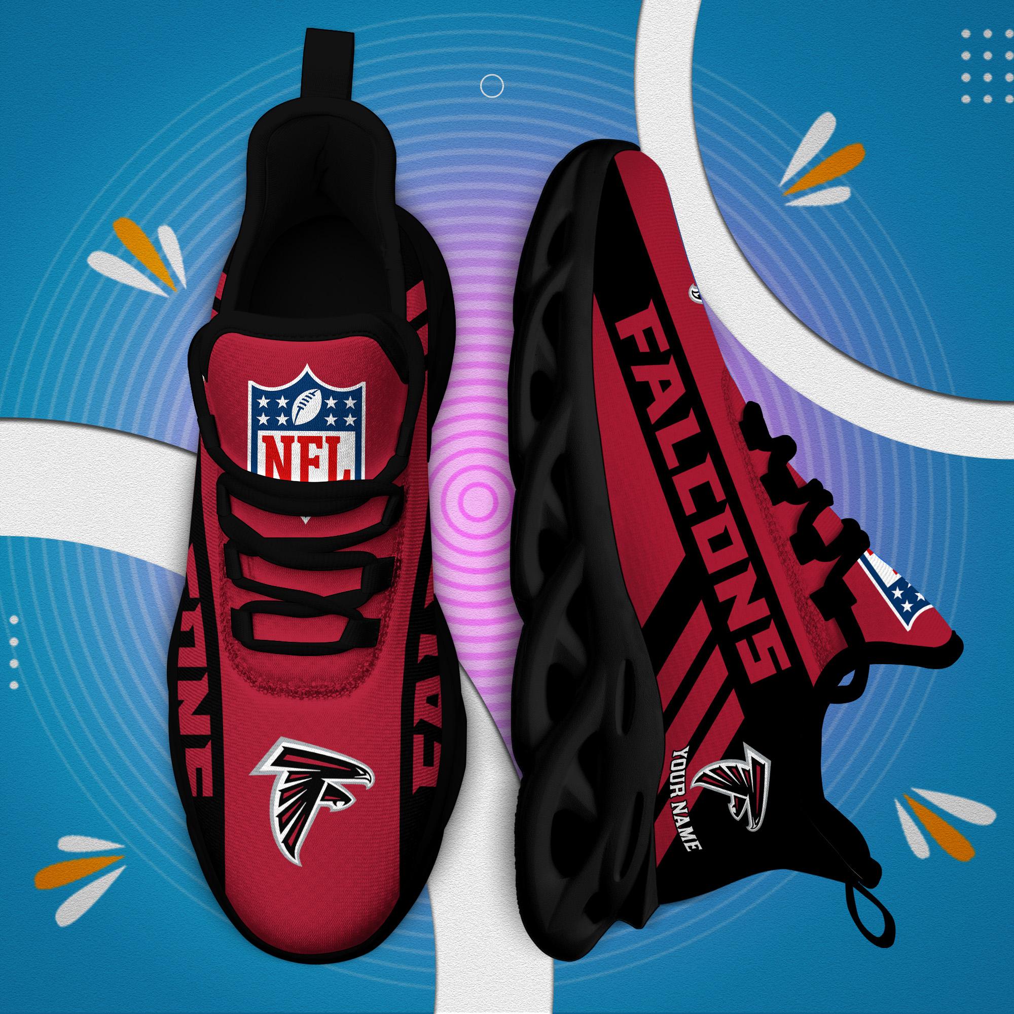 Atlanta Falcons Black Max Soul Shoes 2026 Versions Custom Name 635