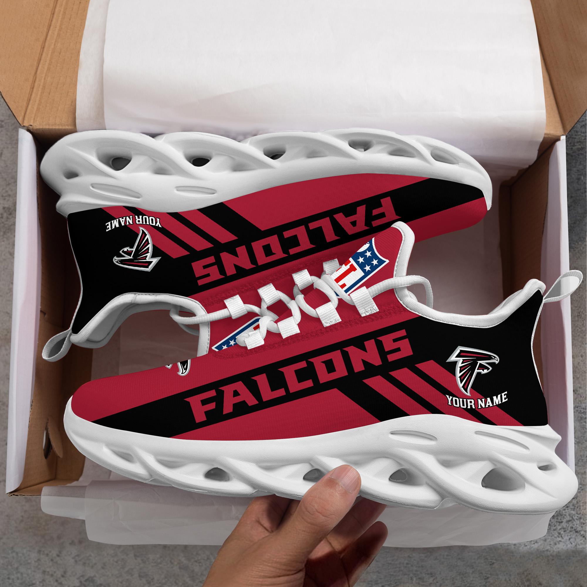Atlanta Falcons Black Max Soul Shoes 2026 Versions Custom Name 635