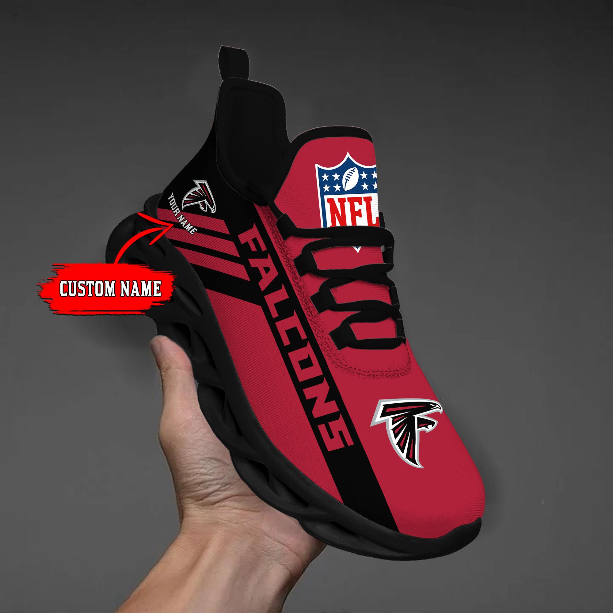 Atlanta Falcons Black Max Soul Shoes 2026 Versions Custom Name 635