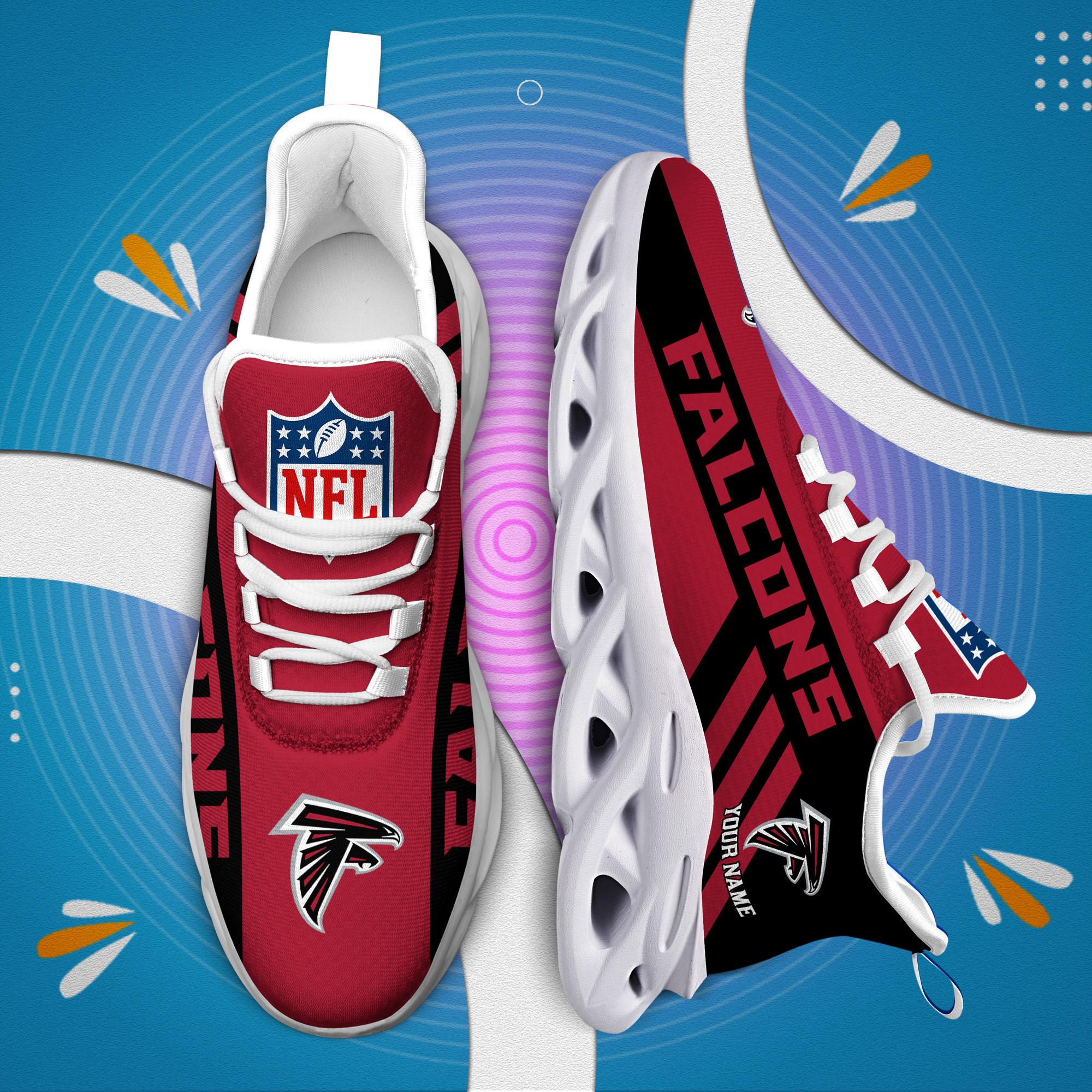 Atlanta Falcons Black Max Soul Shoes 2026 Versions Custom Name 635