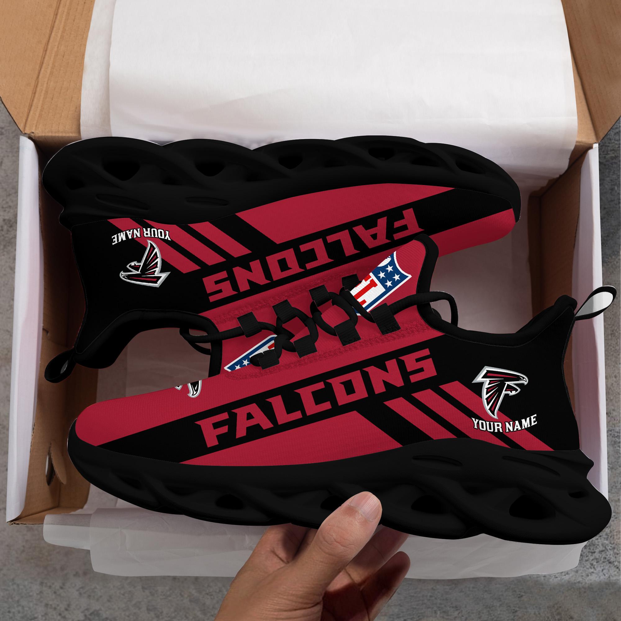 Atlanta Falcons Black Max Soul Shoes 2026 Versions Custom Name 635