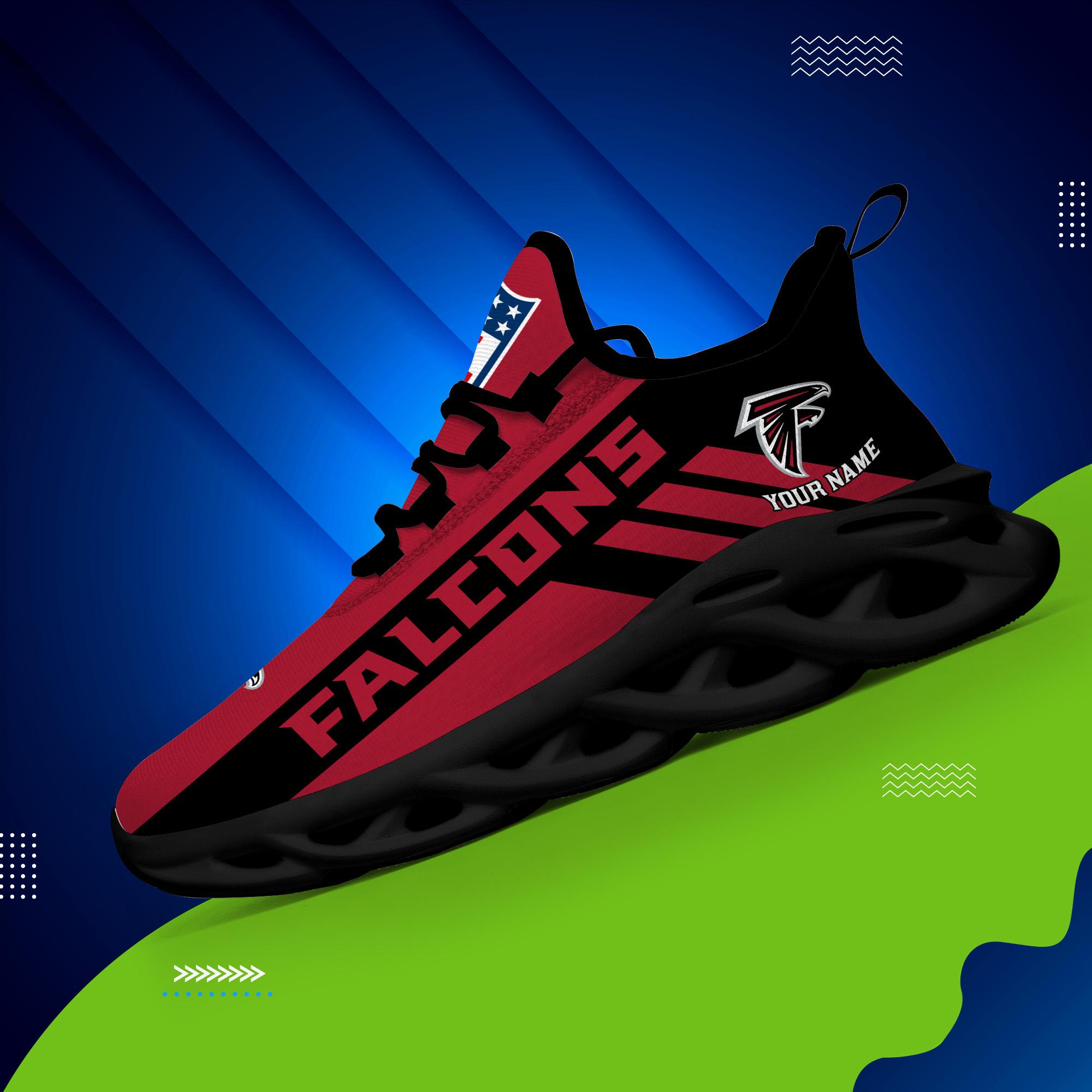 Atlanta Falcons Black Max Soul Shoes 2026 Versions Custom Name 635