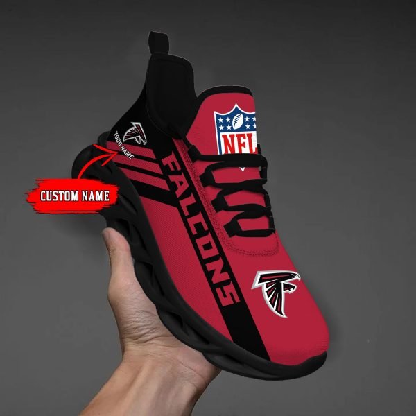 Atlanta Falcons Black Max Soul Shoes 2026 Versions Custom Name 635