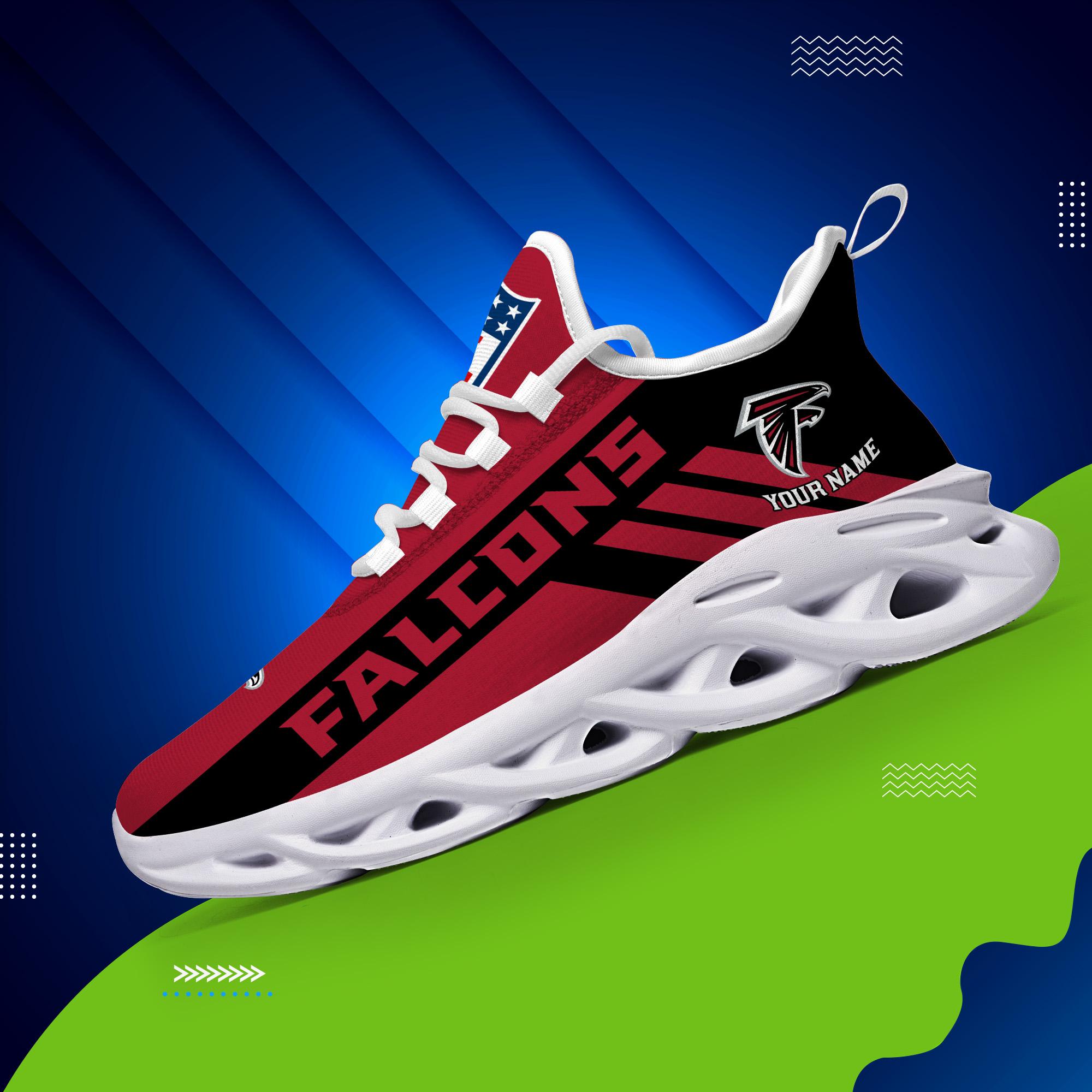 Atlanta Falcons Black Max Soul Shoes 2026 Versions Custom Name 635