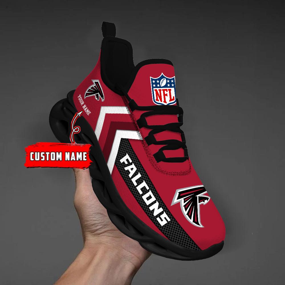 Atlanta Falcons Black Max Soul Shoes 2026 Versions Custom Name 638