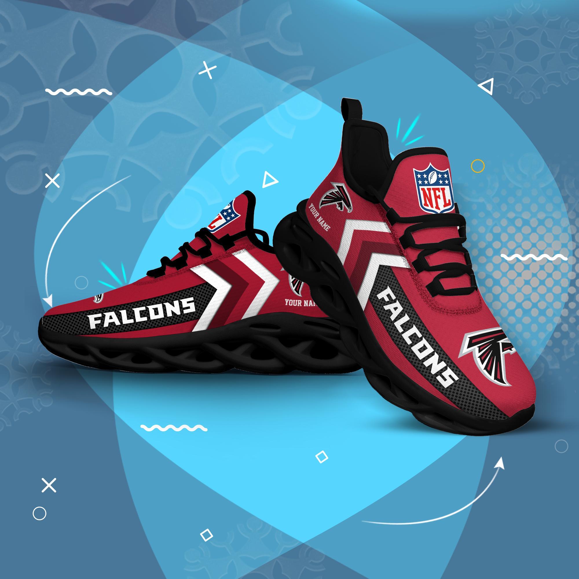 Atlanta Falcons Black Max Soul Shoes 2026 Versions Custom Name 638