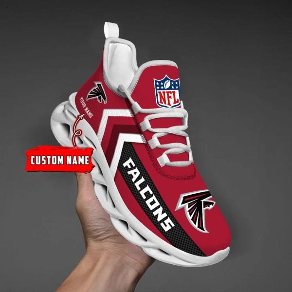 Atlanta Falcons Black Max Soul Shoes 2026 Versions Custom Name 638
