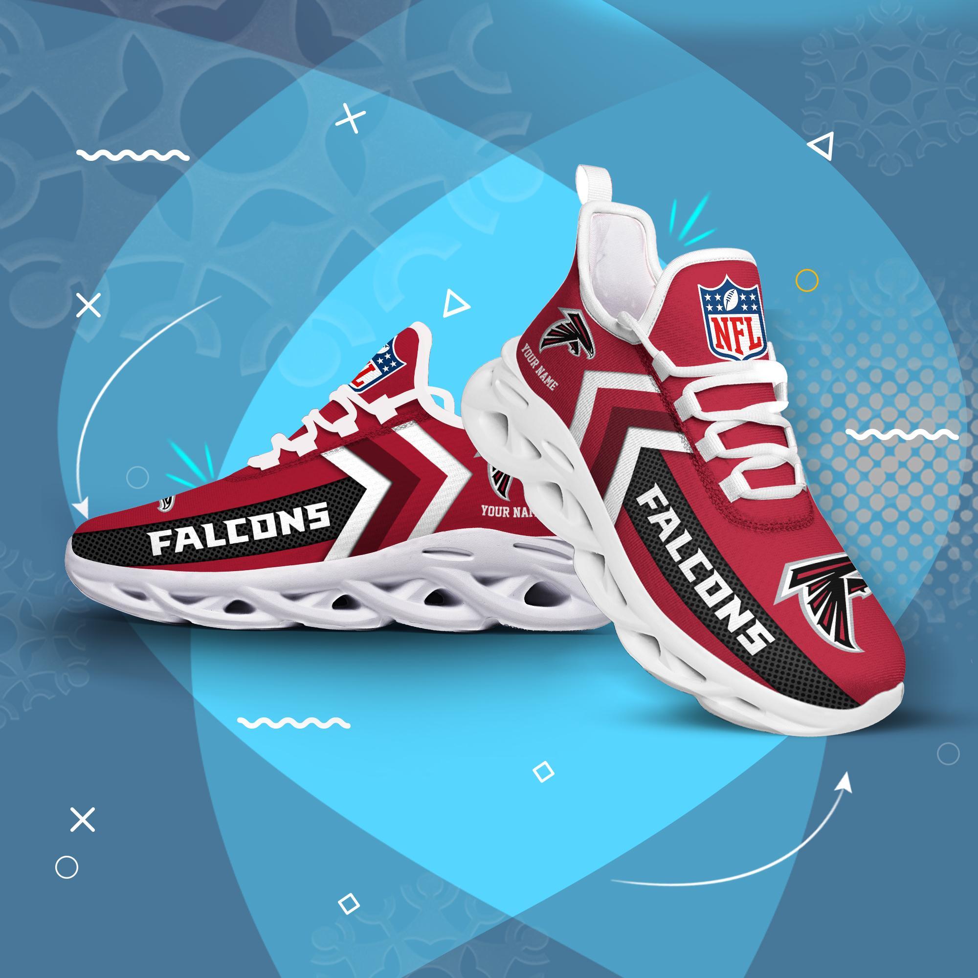 Atlanta Falcons Black Max Soul Shoes 2026 Versions Custom Name 638
