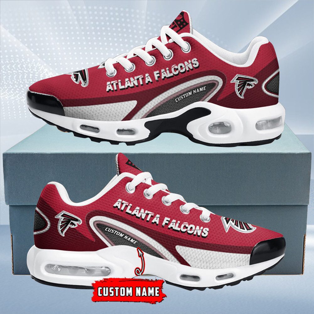 Atlanta Falcons Personalized Name Team Logo Mix Colors Oval Line TN Air Max Shoes Air Cushion Sneakers