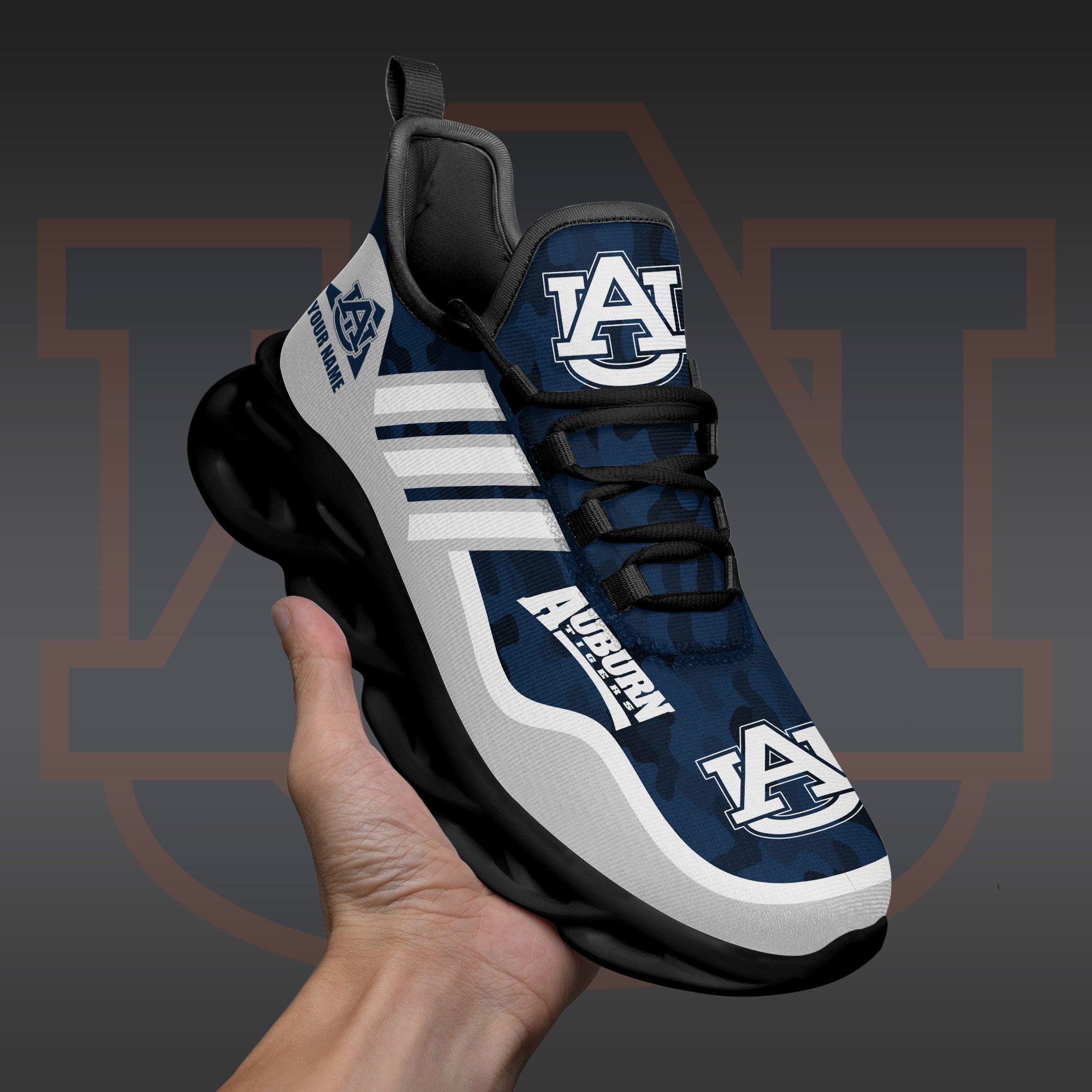 Auburn Tigers Black Max Soul Shoes 2026 Versions Custom Name 466