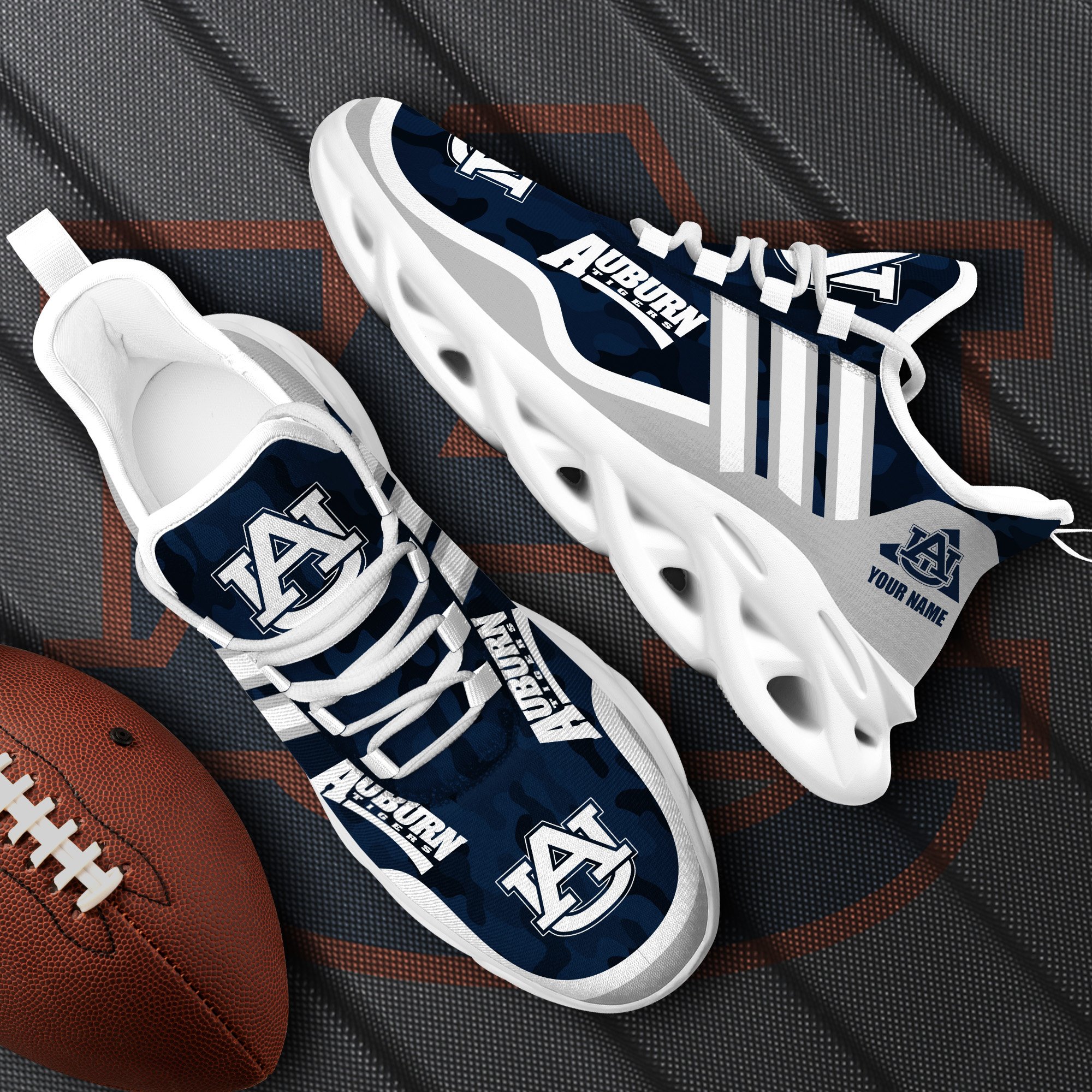 Auburn Tigers Black Max Soul Shoes 2026 Versions Custom Name 466