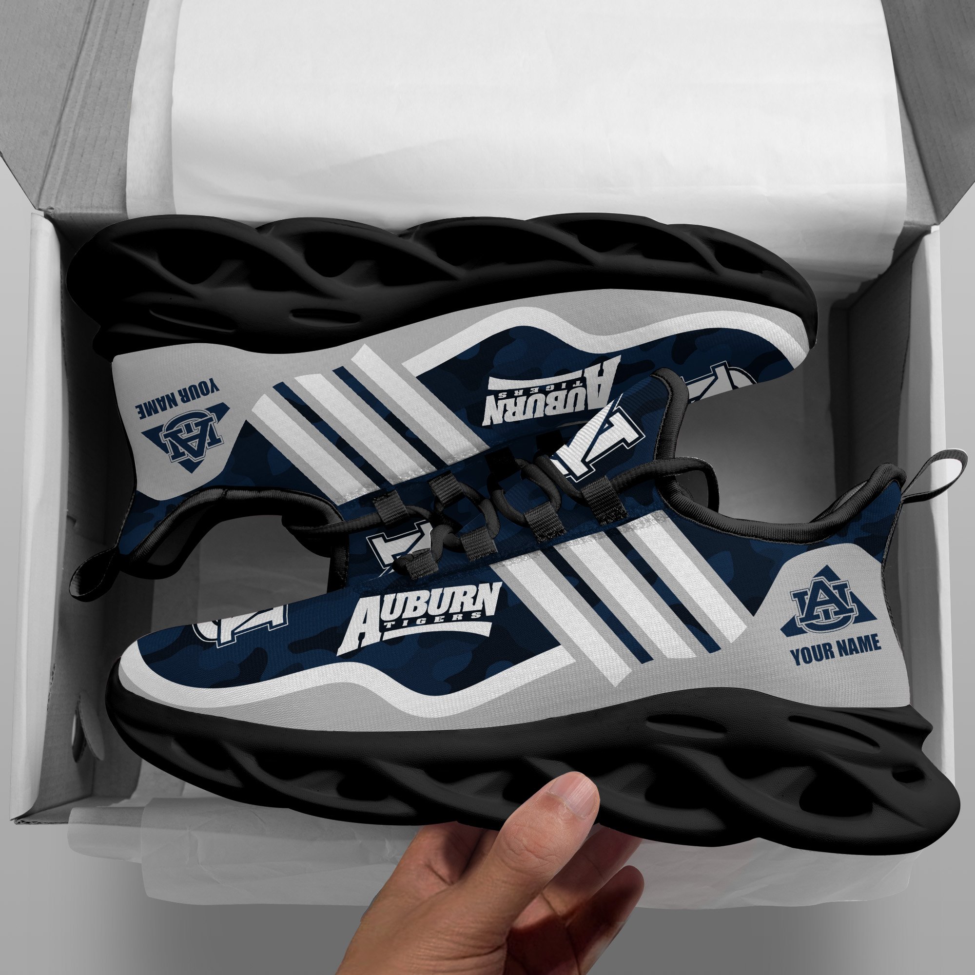 Auburn Tigers Black Max Soul Shoes 2026 Versions Custom Name 466