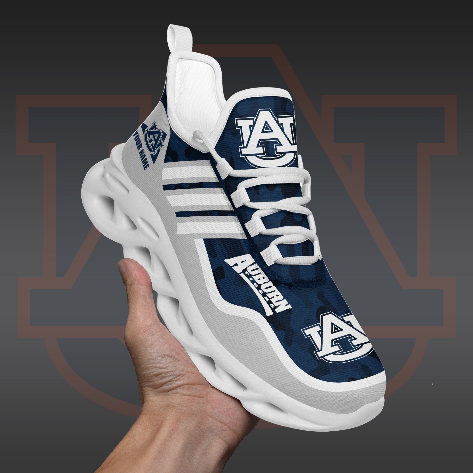 Auburn Tigers Black Max Soul Shoes 2026 Versions Custom Name 466