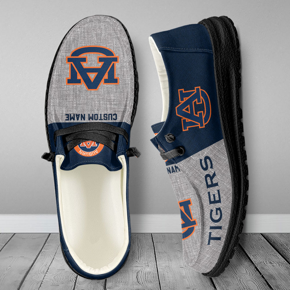 Auburn Tigers Personalized Hey Dude Shoes